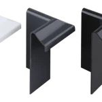 Black internal edge corner (c/w fixings)